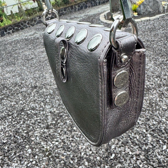Rebecca Minkoff Metallic Studded Crossbody Bag with Chain Strap - Picture 5 of 10